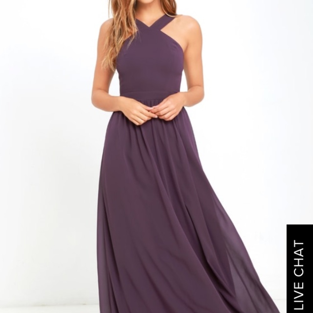 AIR OF ROMANCE DUSTY PURPLE MAXI DRESS